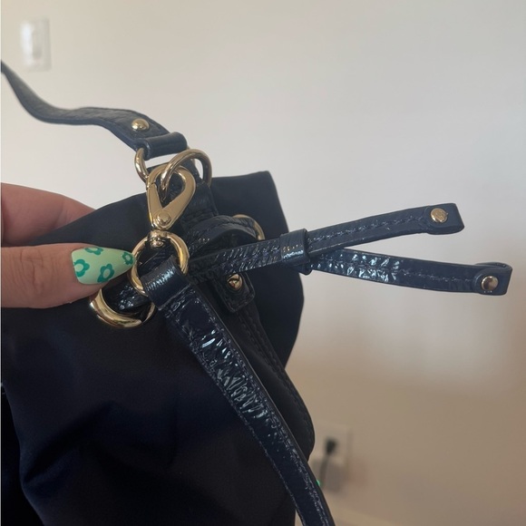 KATE SPADE Dark Navy Blue Nylon Drawstring Bucket Bag - Picture 9 of 11